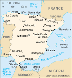 A map of Spain