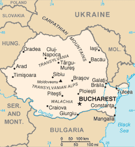 A map of Romania