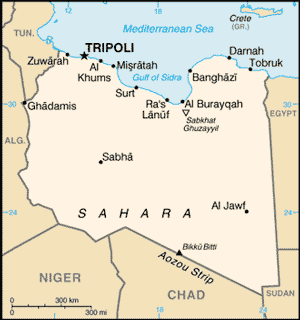 A map of Libya