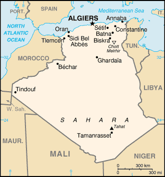 A map of Algeria