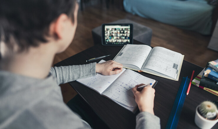 COVID-19 and Fall 2020: Impacts on U.S. International Higher Education Lead image: International student studying remotely